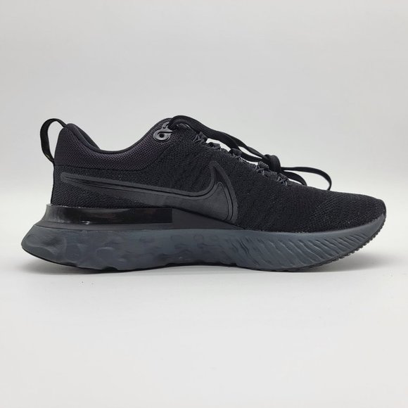 NEW Nike React Inifinity Run Flyknit 2 Black Running Shoes Sneakers - Picture 5 of 8